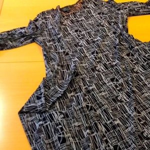 Wearable Art, Spirit House Midi Dress Stretchy Sheer Polyester, Size M